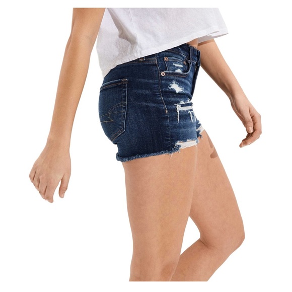 American Eagle Ne(x)t Level 4 in. Low-Rise Denim Midi Shorts - Picture 3 of 5